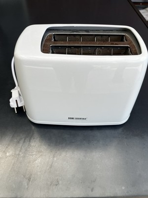 Home Essentials 2-Scheiben-Toaster Weiß, 5 Stufen, Krümelauffangblech