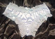 Luxury Adult Sissy Silk Satin Frilly Lace Vintage CD TV