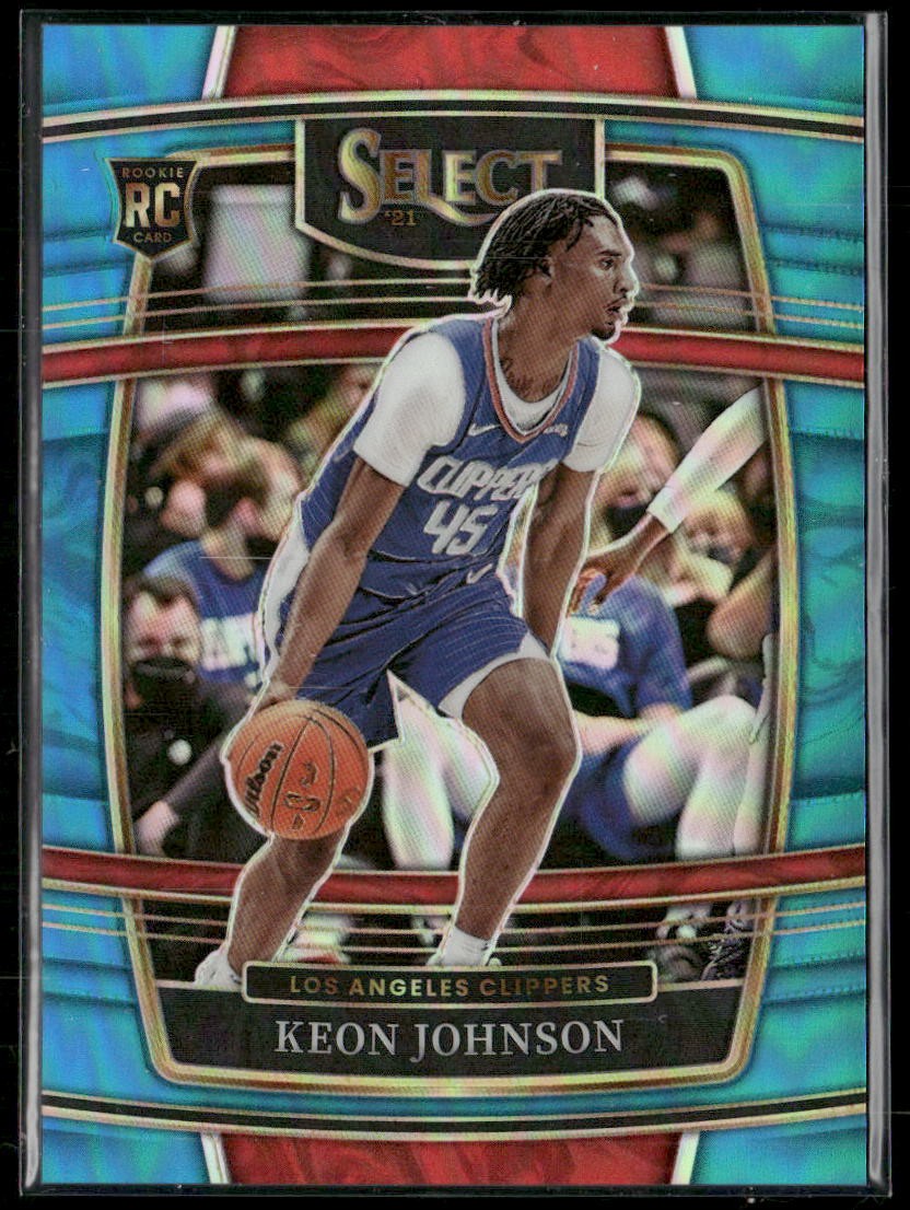 2021-22 Panini Select #40 Keon Johnson Light Blue Prizms #/299