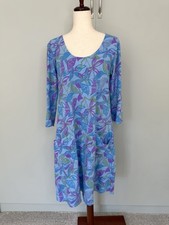 FRESH PRODUCE Women  s Floral Cotton T-Shirt Dress Style 22090 Size Medium