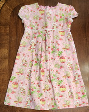 Vintage Strawberry Shortcake Girls Pink Dress Handmade