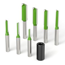 7PCS Straight Cut Router Bits Set 1/4 Inch Shank Straight Dado Router Bit Set...
