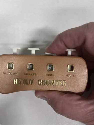 Vintage Handy Counter Money Tally Patent Pending Hong Kong Mid Century  - Picture 3 of 4