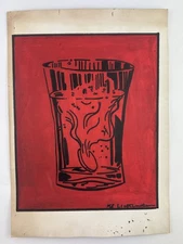 Roy Lichtenstein COA Art Painting Original Drawing Vintage Paper Signed