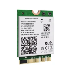 WiFi 6E AX5400 M.2 Module 2.4GHz: 574Mbps 5GHz: 2400Mbps 6GHz: 2400Mbps