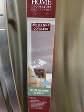 27" X 72"  Home Decorators Pewter Blackout Cordless Cellular Shade