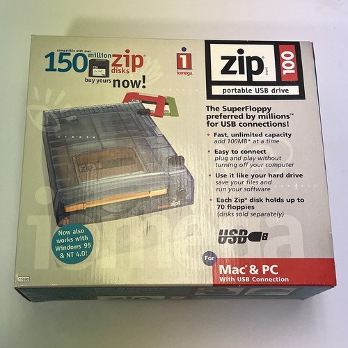 Iomega Zip 100 unità USB portatile solo unità PC MAC SPEDIZIONE VELOCE - Foto 3 di 16