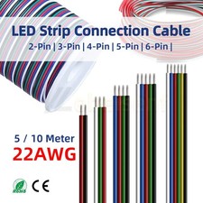 10Meter 22 AWG 2Pin 3Pin 4Pin LED Cable Extension for RGBW CCT Strip Lights
