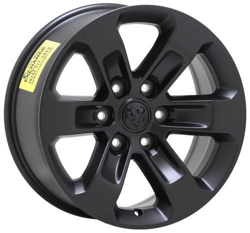 18" Dodge Ram 1500 Truck Satin Black wheels rims Factory 2019-2021 set 4 2672 - Picture 2 of 2