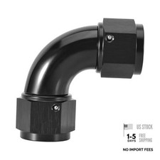 Female to Female One Piece Full Flow Swivel Coupler Fitting 12AN 90 Degree