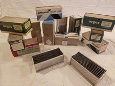 14 Argus slide trays, most with boxes