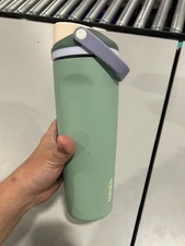 OWALA 30OZ FREE SIP STAINLESS STEEL WATER BOTTLE LIGHT GREEN - Scratch & Dent