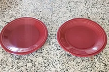 Homer Laughlin Fiesta Ware Salad Plates 7" Fiesta Burgundy  Set Of 2  Good Cond