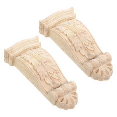 2Stücke Carved Wood Corbel For Display And Decoration Living