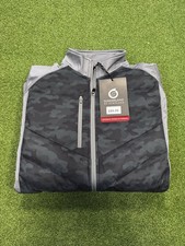Sunderland Golf Andorra Padded Gillet Black Camo / Gunmetal Gr&ouml;&szlig;e XL
