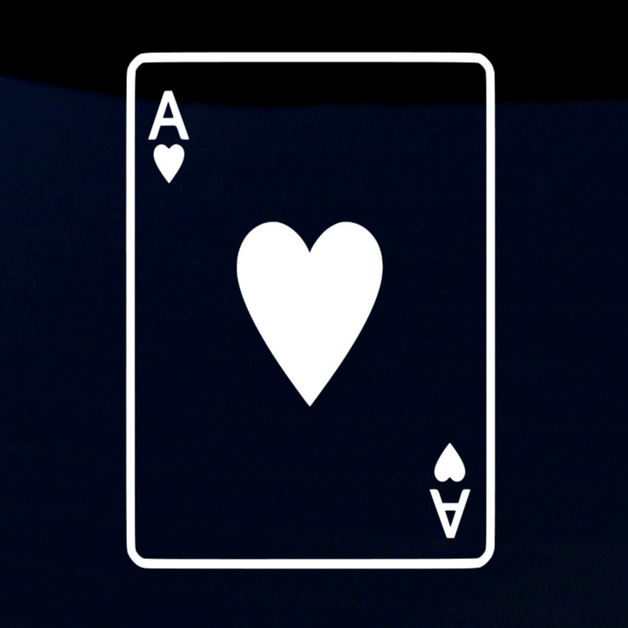 Ace Of Hearts Sticker Outline Playing Card Window Decal | eBay