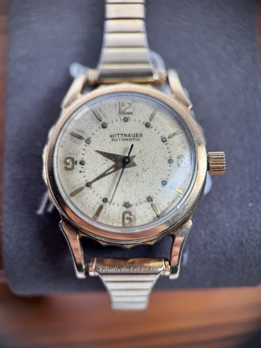 Vintage Swiss Wittnauer Automatic Braille 17j Watch, 10K Yellow Gold Filled Case