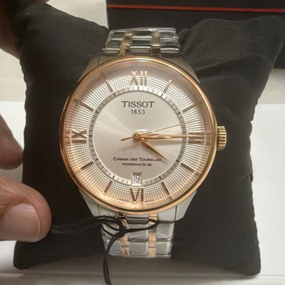 Tissot Chemin des Tourelles Powermatic 80 Automatic Two-Tone Date Bracelet