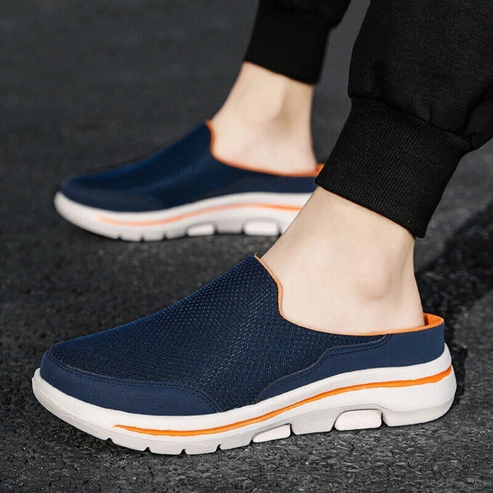 Mens Women Mules Shoes Slip on Sneaker Backless Slipper Loafer Causal Shoes Size