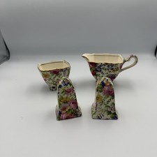 Royal Winton Grimwades - SUMMERTIME Chintz Creamer / Sugar / Salt + Pepper