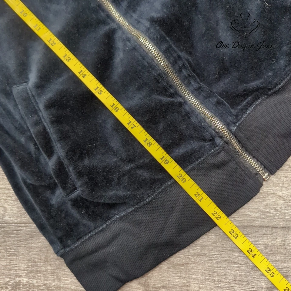 bebe 全拉链丝绒运动衫 XS 码 — 第 4/4 张图片