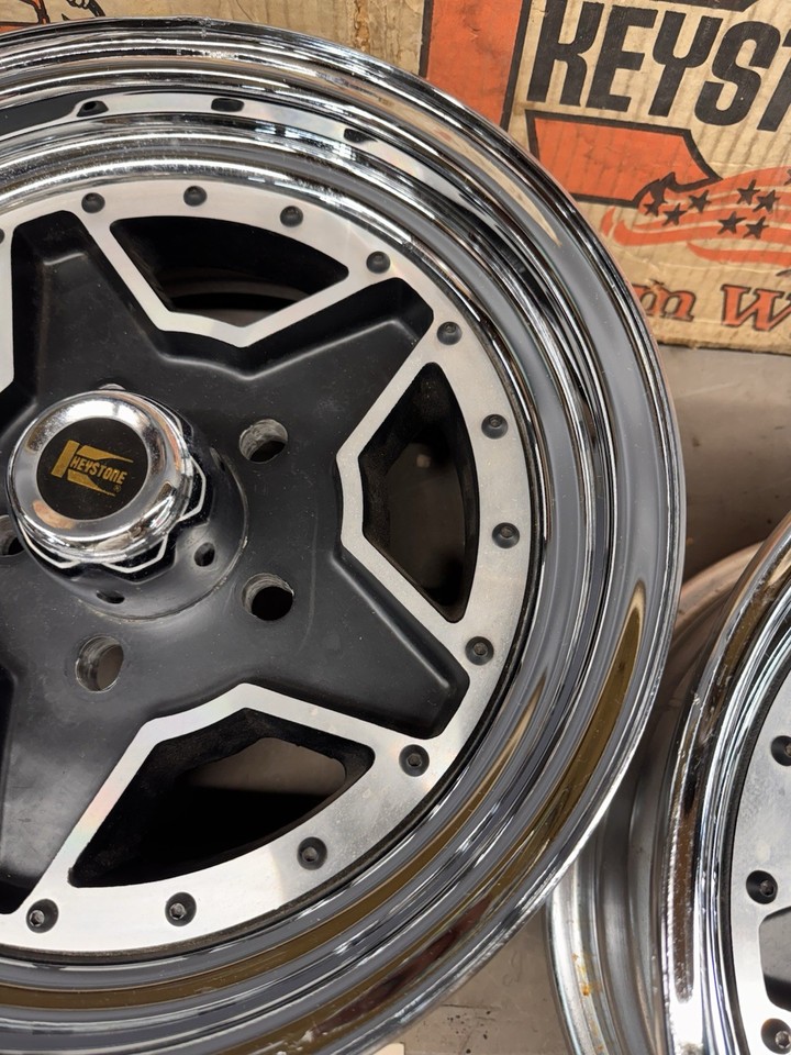 NOS Vintage Keystone Star Wheel Rims 14x6 GM Corvette Camaro Impala GTO ...