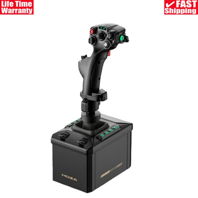 MOZA AB6 Joystick Flight Simulator Bundle w/ Force Feedback Base+Desktop Bracket