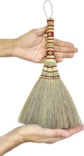 Small Corn Wisk Brush Broom 11 Inch Indoor Heavy Duty Multi Surface Hard & Soft