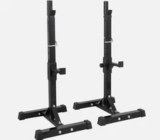 2PCS Squat Rack Adjustable 40"-66" Dumbbell Barbell Rack Bench Stand Max 550Lbs