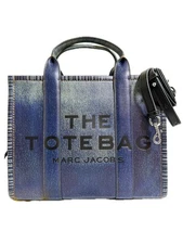 New Marc Jacobs The Denim Print Leather Bag Medium MARC JACOBS