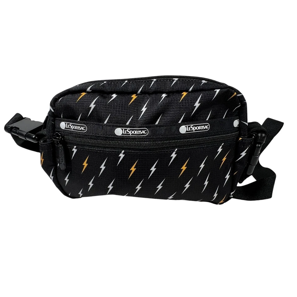 Bandolera/Bolso Cinturón Convertible LeSportsac Negro Rayo Poliéster Cremallera  Foto 3 de 4