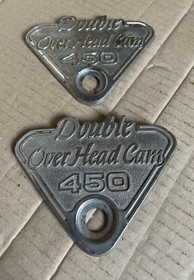 Honda CB 450 Double Over Head Cam Badge CL Badges 70er Original OEM CB450