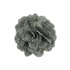 Wrapables Shabby Chic Burlap Rose Flower (Set of 20), Ash Gray