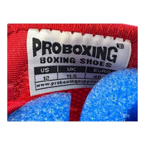 Zapatos de Boxeo ProBoxing Hyper Flex Alto Rendimiento Rojo Talla 12 - Imagen 15 de 17