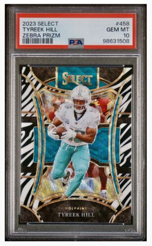 2023-24 Select TYREEK HILL #458 Zebra Suite Level Prizm Dolphins PSA 10 GEM 💎🔥