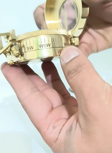 HANDMADE MILITARY COMPASS ENGINEERING COMPASS PRISMATIC VINTAGE NAUTICAL STYLE - Video 1 of 1