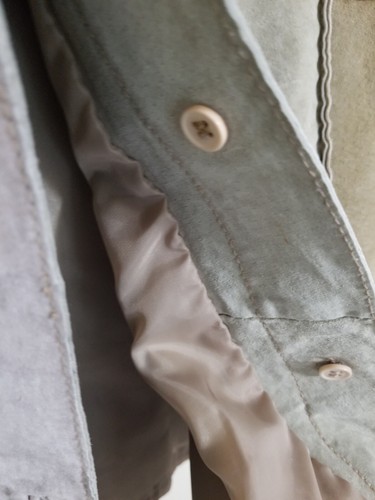 DIALOGUE VINTAGE WASHABLE PATCHWORK SUEDE JACKET/1X CAMEL-BLUE-GREEN & LAVENDER - Picture 7 of 7