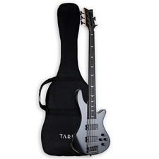 5 String Black Fretless Electric Bass, Bolt-on Maple Neck, Poplar Body