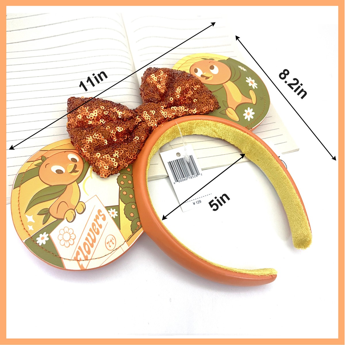 ベイブレードX UX -00 Disney Loungefly Minnie Ears Orange Bird Headband Sequin Bow