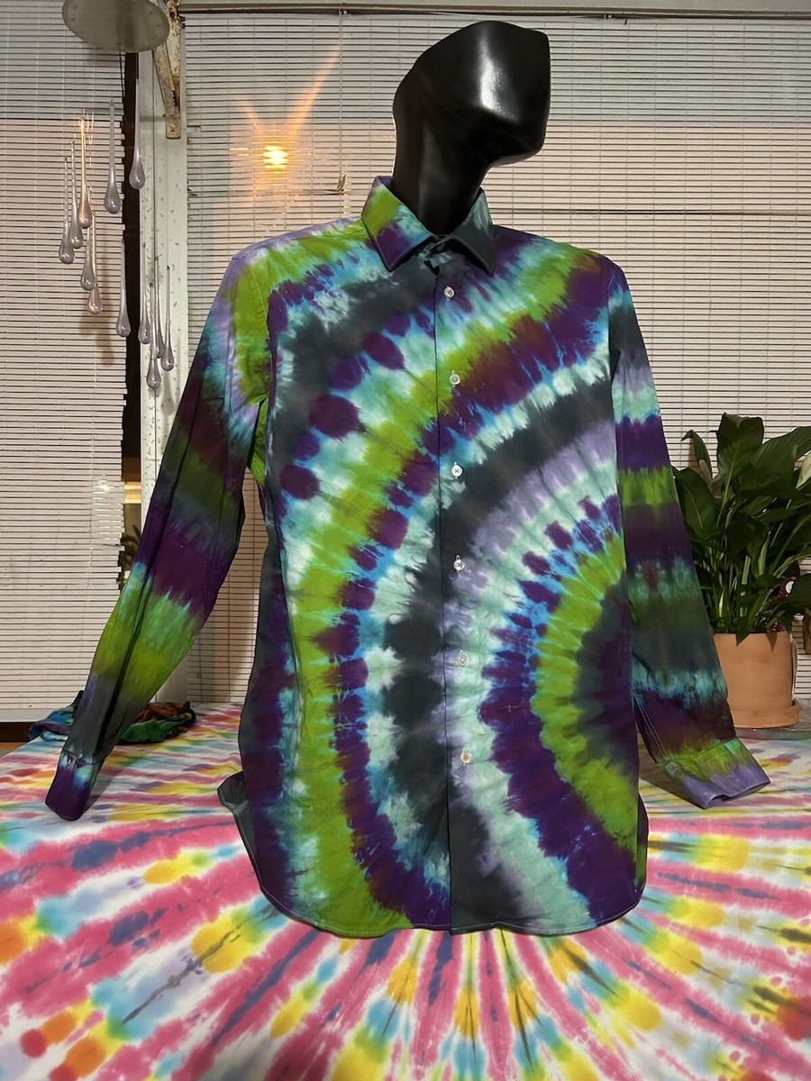 mens tie dye dress shirt Mexicali Tie Dye Button Down