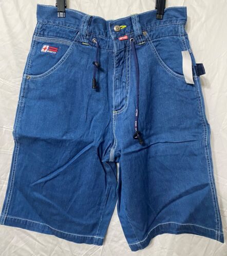 Willie Esco Denim Shorts Size 32 Brand New NWT NOS Mens Drawstring Waist
