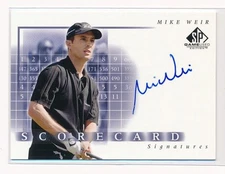 2002 UD SP Mike Weir Scorecard Signatures Autograph Short Print SP