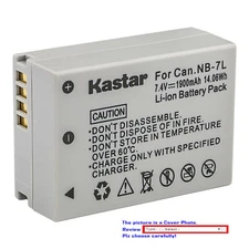 Kastar Replacement Battery for Canon NB-7L NB7L & Canon NB-7LH NB7LH Battery