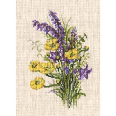 RTO Kreuzstichset ''Blumenstrauß mit Butterblume'' M527, Zählmuster, 16x24 cm