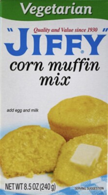 4 Boxes of Vegetarian Jiffy Corn Bread Muffin Baking Mix ~ FAST FREE SHIPPING ! 