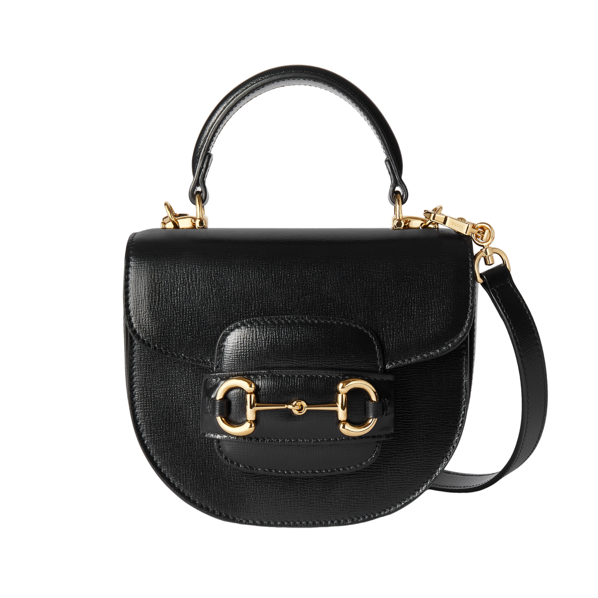 ★関税込★GUCCI★1955 Horsebit Mini Bag Black Leather★ GUCCI Horsebit 1955 Mini $3190 Black Leather Top Handle Bag