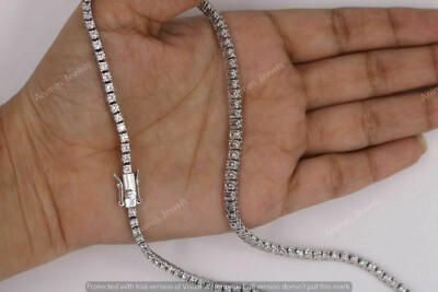 Silver Tennis Necklaces 14K 