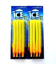 2 PACKS Rod-N-Bobb's Mr. Ice 5" Yellow Float 4-Count w/4mm Beacon Light Sticks