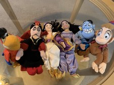 RETIRED Disney bean bag Plush Aladdin set of 6 