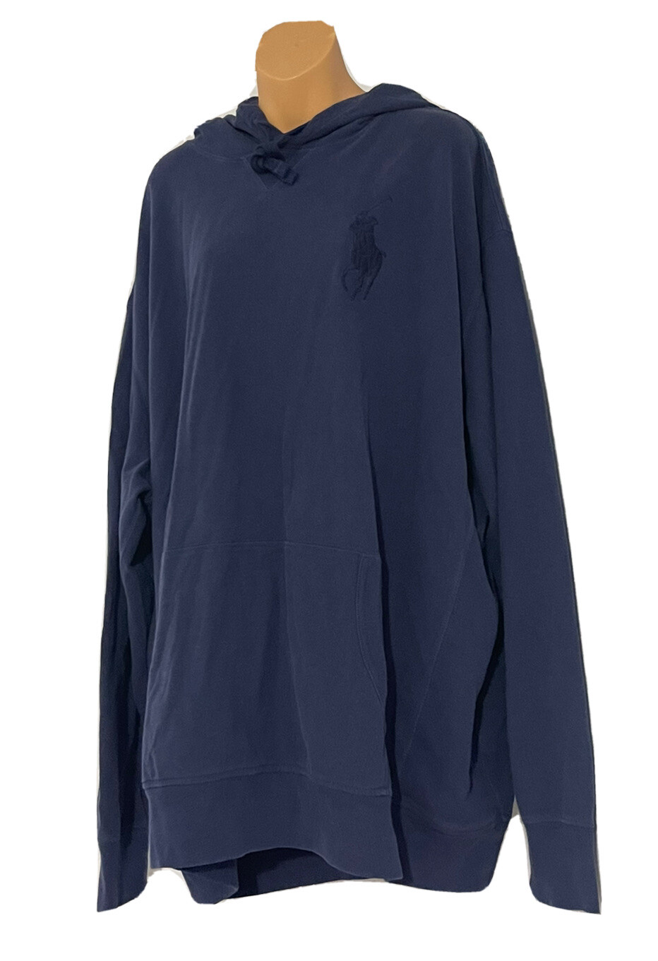 Polo Ralph Lauren Felpa con Cappuccio Grande e Alta 3XLT Navy Big Pony